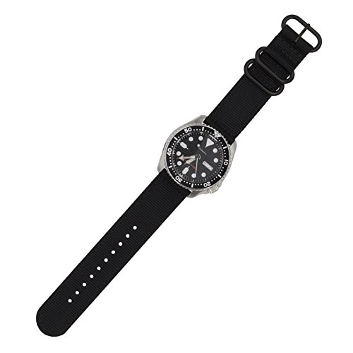 Benchmark-Straps-22mm-Black-PVD-Ballistic-Nylon-2-Piece-Zulu-Watchband-Spring-Bar-Removal-Tool