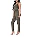 Ageena Womens Sleeveless Drawstring Cross Back Long Pants Jumpsuit Romper