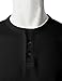 H2H Mens Casual Basic Long Sleeve Henley T-Shirts of Ribbed Cotton BLACK US L/Asia L (KMTTL0446)