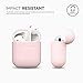 elago Premium Silicone AirPods Case Designed for Apple AirPods 1 and 2, Front LED Visible [Lovely Pink]