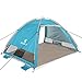 G4Free XL Pop Up Beach Tent 4-5 Person, Portable Automatic Beach Tent Instant Easy Outdoor Cabana for Family Adults(Lake Blue)