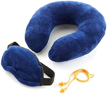 Brookstone Nap Travel Flight Kit Including U Shaped Pillow