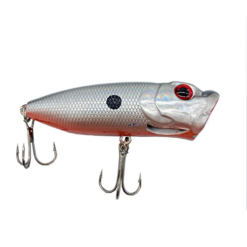 My-Fishing-World 5xPopper+Box Oberflächenköder Popper für Barsch Forelle Hecht Angeln Raubfisch – Bild 6