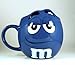 M&Ms Fun Sculpted Face Extra Large 24 oz Ceramic Coffee Tea Mug m&m m & m (Blue)
