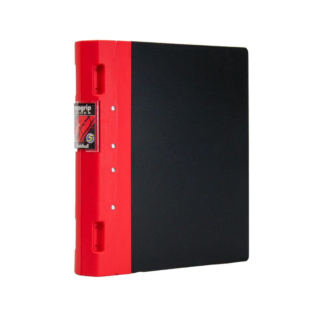 Exacompta Guildhall Ergogrip Binder, 2 Rings, A4 - Red
