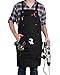 Waxed Canvas Heavy Duty Work Apron with Pockets (Black), Adjustable S to XXL with Cross-Back Straps and Quick Release Buckle for Men & Women - Cargo X