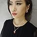 NEOGLORY Angle Rose Gold Teardrop Crystal Jewelry Set, Pendant Necklace, Earrings,18