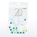 COSMOS Rhinestone Metal Number 20 Birthday 20th Anniversary Cake Topper, Silver Tone Color