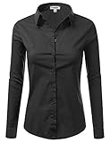 Women's Collared Button Down Long Sleeve Dress Shirt