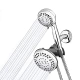 Waterpik High Pressure Shower Head Handheld Spray, 2-in-1 Dual System with 5-Foot Hose PowerPulse Massage, Chrome, 2.5 GPM XET-633-643