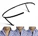 THE ORIGINAL Adjustable Metal Shirt Collar Support. Size 26 Black. Men and Women