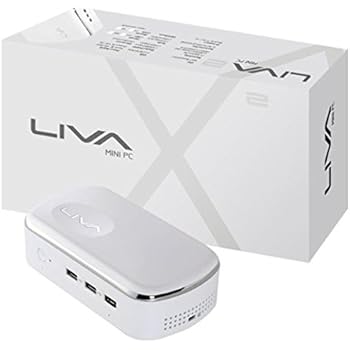LIVA LIVA X2 2GB/32 Pearl Intel Dual 2.16Ghz Smart Mini PC with Mic Wifi BT4 VESA HDMI HD Audio GB LAN M.2 USB3 Silent Solution