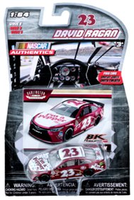 2016 David Ragan #23 Darlington Throwback Dr Pepper Paint Scheme 1/64 Scale Diecast Lionel NASCAR Authentics With Darlington Collector Card