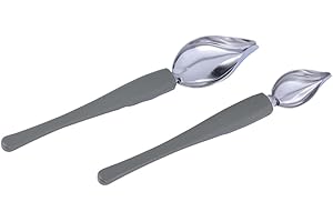 ABOOFAN 2 Pcs Piping Spoon Chef Plating Kit Plate Decorating Spoon Culinary Drizzling Spoon Stainless Steel