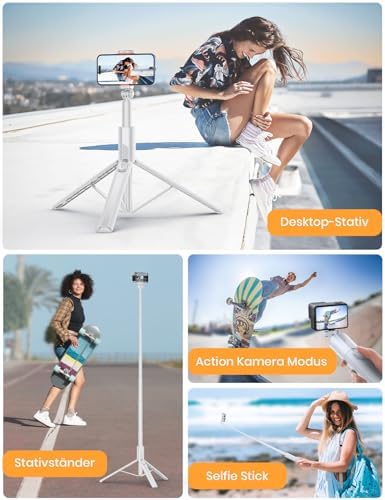 180cm Handy Stativ mit 1/4" Kamera-Halterungen, NT79 Selfie Stick