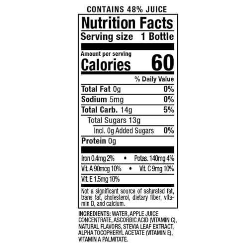 MOTT’S MIGHTY SOARIN’ APPLE JUICE DRINK, 8 FL OZ BOTTLES, 6 PACK