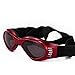 Vevins Dog Goggles Sunglasses for Middle & Large Dog, UV Protective Foldable Pet Sunglasses Adjustable Waterproof Eyewear(Red)