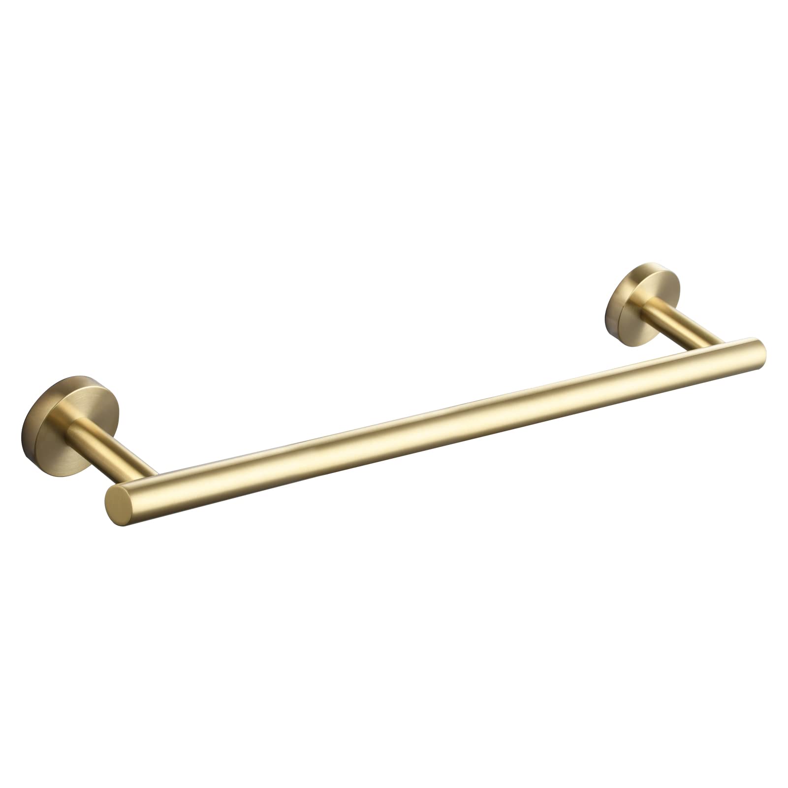 Tecmolog Towel Rail Stainless Steel for Drilling Towel Rail Bathroom 23 cm Wall Mounted (60 cm, Brushed Gold)