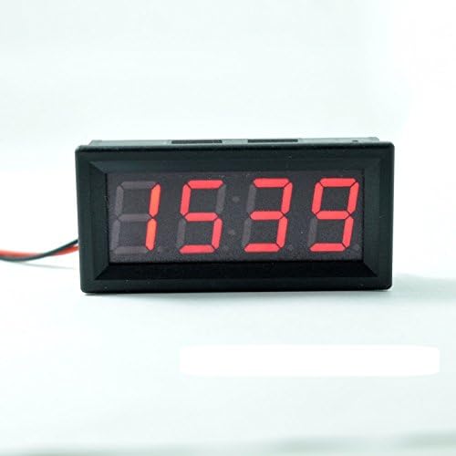12V 24V LED digital tube luminous clock temperature automotive electronic watch the clock module (red)