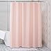AmazerBath Light Pink Shower Curtain Plastic 72x72 Inches, Premium PEVA Shower Curtain Pink, 8G Heavy Duty Shower Curtains for Bathroom with 3 Big Weighted Stones and 12 Rustproof Grommets