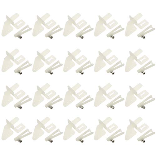 WGCD 20 PCS Nylon Control Horns 21x11 mm (4 Hole) for RC Airplane Parts Remote Control Foam Electric Plane