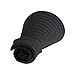 CACUSS Women's Summer Sun Hat Large Brim Visor Adjustable Nylon Buckle Packable UPF 50+(Black)