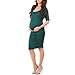 Mother Bee Maternity Ruched Bodycon Maternity Dress for Baby Shower or Casual Wear – Made in USA (HunterBR, Medium)