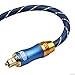 EMK Digital Optical Audio Cable Fiber Optical Toslink Cable SPDIF Audio Cable Male to Male Cord for Home Theater, Sound Bar, TV, PS4, Xbox, PlayStation & More (15Feet/4.6M)