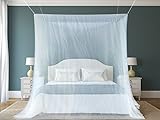 #1 The Best Mosquito Net By NATURO for Double Bed Canopy | Largest Screen Netting Curtains | 2 Openings! | Bonuses: 2 Insect Repellent Bracelets , A Full Hanging Kit, Carry Bag + E-book