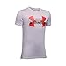 Under Armour Big Logo Hybrid Short Sleeve Tee (Big Kids) Cloud Gray/Risk Red MD (10-12 Big Kids)