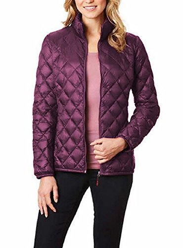 purple packable down jacket