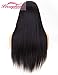 Persephone Light Yaki Straight 360 Lace Frontal Wig Pre Plucked With Baby Hair Brazilian Remy 360 Human Hair Wigs for Black Women Virgin 360 Lace Wig Human Hair 150 Density 16 Inch Natural Color