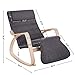 SONGMICS Relax Rocking Lounge Chair, Comfortable Recliner Glider, with Adjustable Footrest, Wood Frame, 45.3