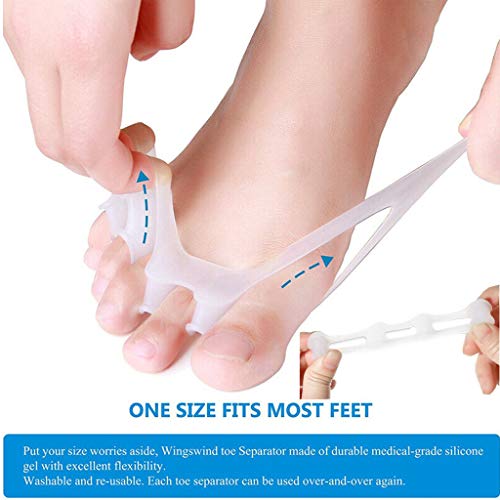 Toe Separators Straighteners & Spacers, Women Men Pedicure Bunion Corrector Relief on Hammor Toe, Great For Medical Fitness and Wellness Use, Shoe Stretcher House