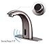 Fyeer Automatic Touchless Sensor Bathroom Faucet, Motion Activated Hands Free Kitchen Sink Tap with Hole Cover Deck Plate, Battery Operated, Brushed Nickel, Hot & Cold Mixer Control, Lead Free