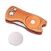 Mile High Life All Metal Foldable Golf Divot Tool with Pop-up Button & Magnetic Ball Marker, Golf Club Holder (Orange Fish)
