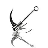 Grappling Hook with 3 Folding Claws, Lightweight & Collapsible Steel Anchor for Climbing, Hiking, or Tree Limb Removal
