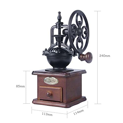 MOMOTOU Macinacaffè manuale vintage in legno a manovella macinacaffè regolabile grossolanità con ceramica macinatura… - immagine 6