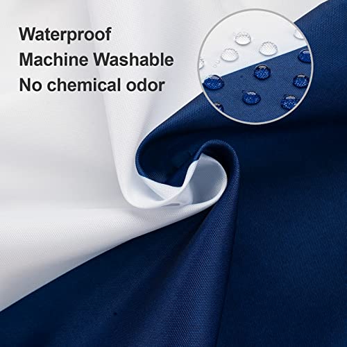 AmazerBath Fabric Shower Curtain Liner, Washable Polyester Cloth Shower