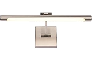 Joosenhouse LED Picture Lights Hardwired Dimmable 16.53" Inch Artwork Display Lamp with Swing Arm 7W(45W Eqv.), Hardwired Connection, 3000K Warm White, Brushed Nickel