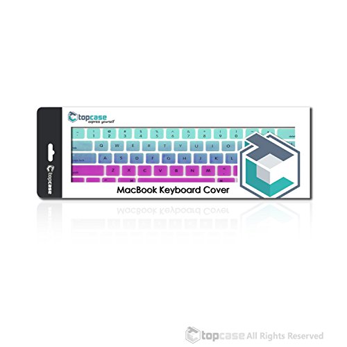 TOP CASE Faded Ombre Series Light Blue & Purple Silicone Keyboard Cover Skin Compatible with Macbook Air 11" with TOP CASE Mouse Pad - Thumbnail 3