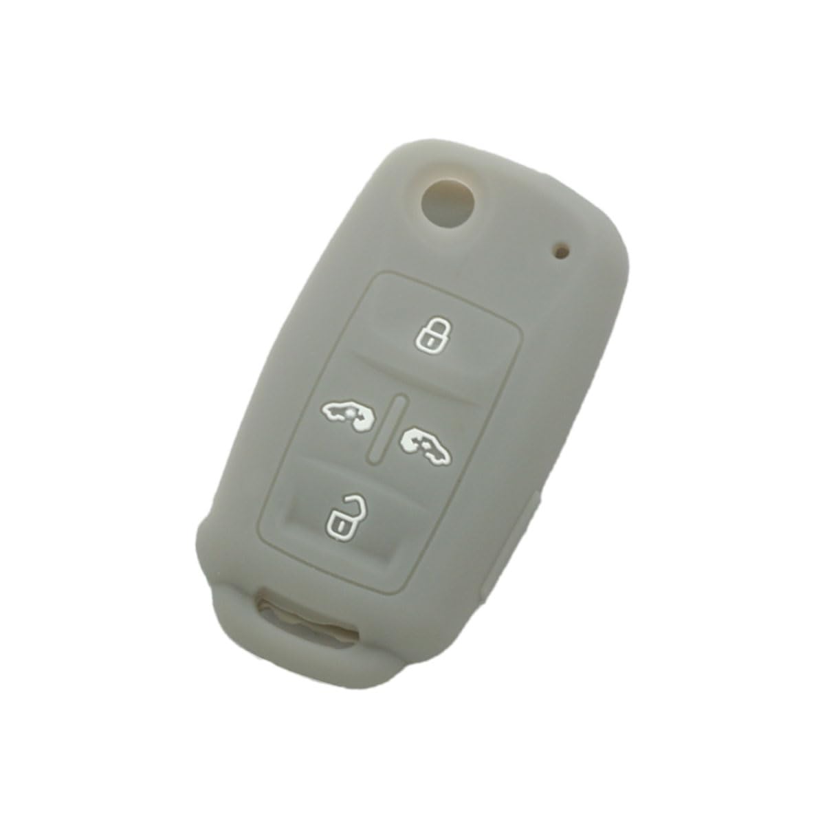 BROVACS Silicone Cover Protector Case Holder Skin Jacket Compatible with VOLKSWAGEN Sharan Caravelle SEAT 5 Button Flip Remote Key Fob 4+1 BTN CV4806 Grey