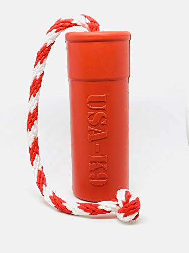 USA-K9: Firecracker Training Dummy Natural Rubber Tug a War Dog Toy for Playing Fetch USA Made