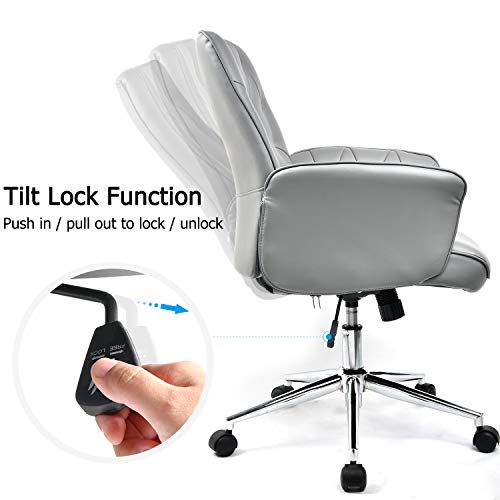 Comhoma Office Chair, Modern Home Office Chair Living Room Leather