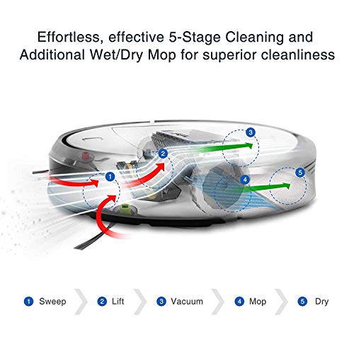 ECOVACS DEEBOT M81Pro Robotic Vacuum Cleaner with Strong Suction, for Pet Hair, Low-pile Carpet, Bare Floors, Wifi Connected, Compatible with Alexa (Certified Refurbished)