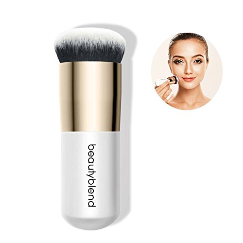 HaloVa Makeup Brush, Single Liquid Cream Powder Kabuki Foundation Brush, Round Top Cosmetic Makeup Tools for Contour Highligh Blush