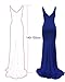 LALAGEN Women's Royal Sleeveless Elegant Long Evening Dress Gowns Blue M