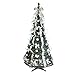 Northlight 6' Pre-Lit Slim Silver and Gold Decorated Pop-Up Artificial Christmas Tree - Clear Lights