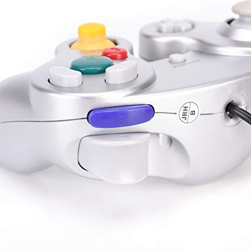 FidgetFidget Wired Shock Video Game Controller Pad for Nintendo Gamecube GC & Wii Black Gi PL Black