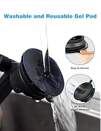 Mpow 104AB Soporte para salpicadero de coche, estable parabrisas soporte para teléfono de escritorio, 2 niveles de succión, almohadilla de gel lavable, para iPhone XR XS Max X 8, Galaxy S9 S8 S7, Google, Huawei, One Plus, Moto y más